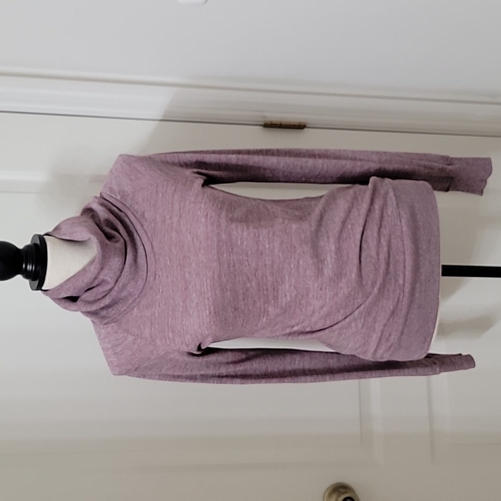 Alternative Apparel Size S Marled Purple & Gray Cowl/Turtleneck Knit Sweater EUC